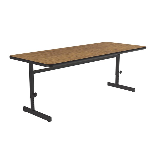 Correll Rectangle Econoline Adjustable Height Computer Desk and Training Table, 30" W, 60" L, 21" to 29" H - CSA3060-06
