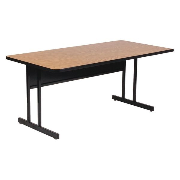 Correll Rectangle Econoline Adjustable Height Computer Desk and Training Table, 30" W, 60" L, 21" to 29" H - CSA3060-06