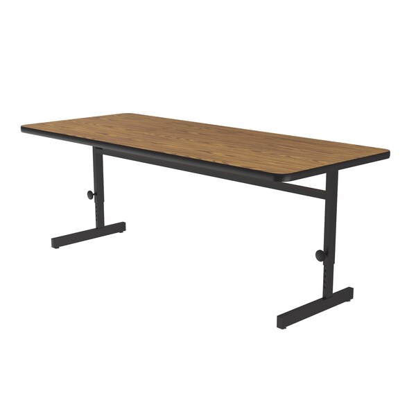 Correll Rectangle Econoline Adjustable Height Computer Desk and Training Table, 30" W, 60" L, 21" to 29" H - CSA3060-06
