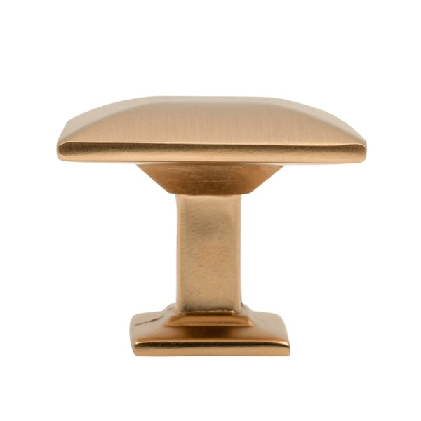 Designperfect 1-3/16 Overall Length Square Cabinet Knob, Champagne Bronze/Gold, 25PK - DPA25S94KCBZ