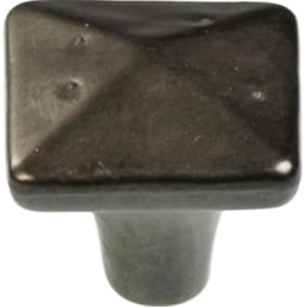 Belwith Products 1.25 in. Rustic Square Knob - Black Iron - BWP3670 BI