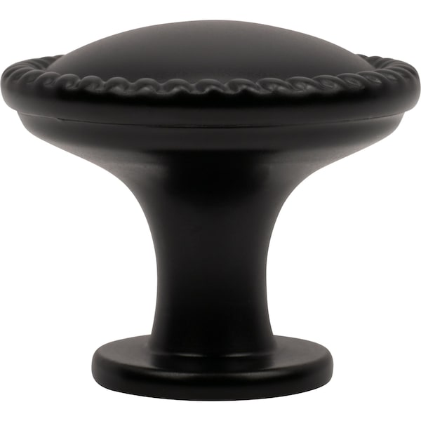 Designperfect 1-1/4 Diameter Round Cabinet Knob, Matte/Flat Black, 25PK - DPA25R11KBLK