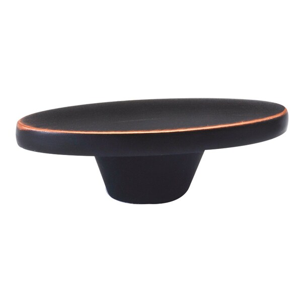 Hickory Hardware Luna Collection Knob Oval 1-5/8 Inch x 15/16 Inch Vintage Bronze Finish - P3446-VB