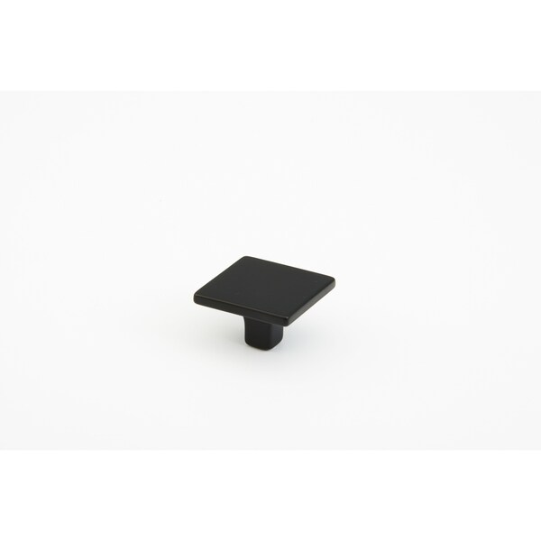 Schaub 1-3/8in Armadio Square Cabinet Knob Matte Black Finish - 360-MB