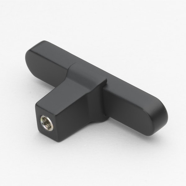 Gliderite Hardware 2-1/4 in. Center to Center Solid Flat T Knob Matte Black, 10PK - 4842-T-MB-10