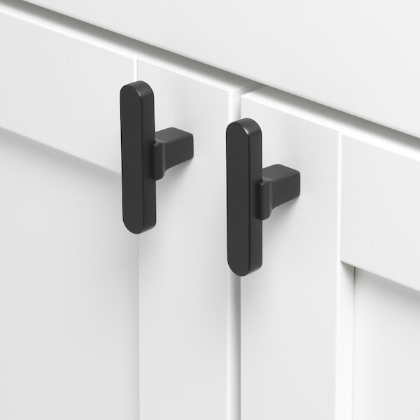Gliderite Hardware 2-1/4 in. Center to Center Solid Flat T Knob Matte Black, 10PK - 4842-T-MB-10
