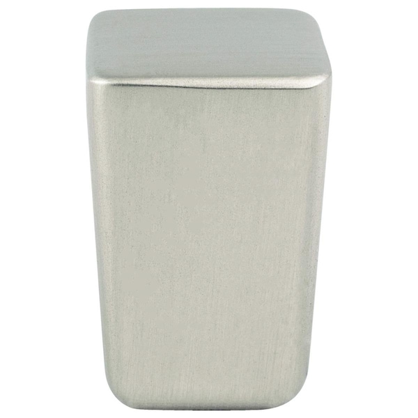Curtilage Mini Zinc Square Knob, Brushed Nickel - Small - CU2818835
