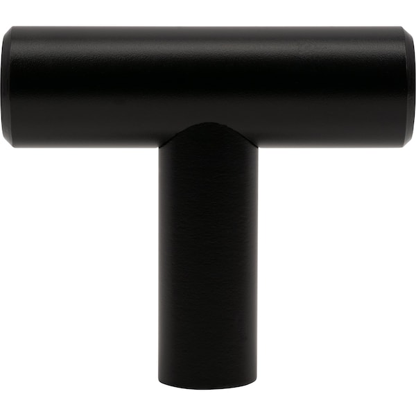 Designperfect 1-9/16 Overall Length Cabinet T-Knobb, Matte/Flat Black, 25PK - DPA25T14KBLK