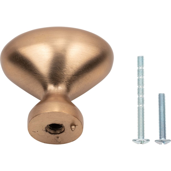 Designperfect 1-1/4 Overall Length Oval Cabinet Knob, Champagne Bronze/Gold - DPA-B7KCBZ