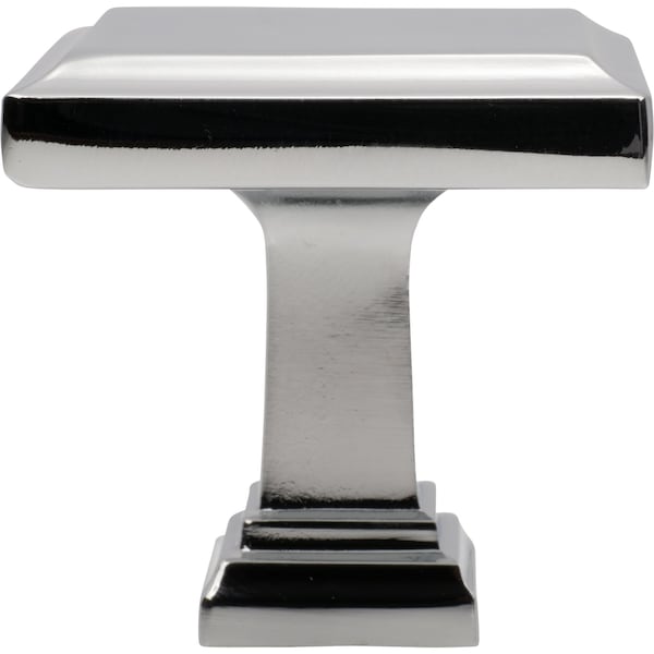 Designperfect 1-3/16 Overall Length Square Cabinet Knob, Polished Chrome, 10PK - DPA10S54KPC