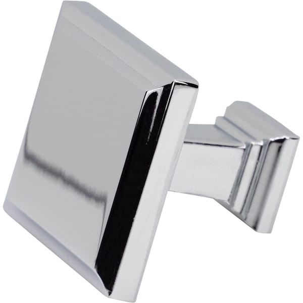 Designperfect 1-3/16 Overall Length Square Cabinet Knob, Polished Chrome, 10PK - DPA10S54KPC