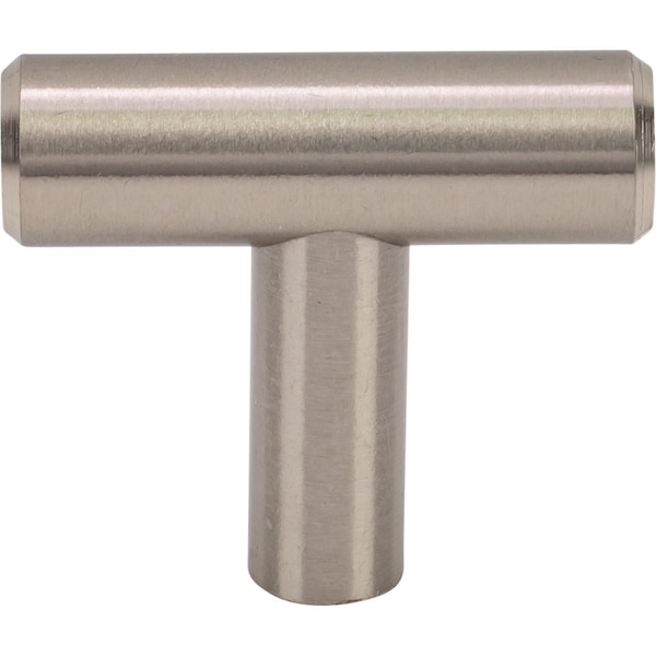 Designperfect 1-9/16 Overall Length Cabinet T-Knob, Brushed Satin Nickel, 10PK - DPA10T14KSNB