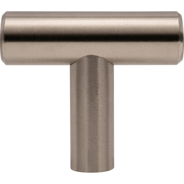 Designperfect 1-9/16 Overall Length Cabinet T-Knob, Brushed Satin Nickel, 10PK - DPA10T14KSNB