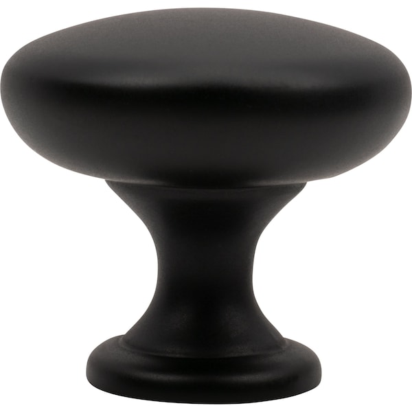 Designperfect 1-3/16 Diameter Round Cabinet Knob, Matte/Flat Black, 25PK - DPA25R28KBLK