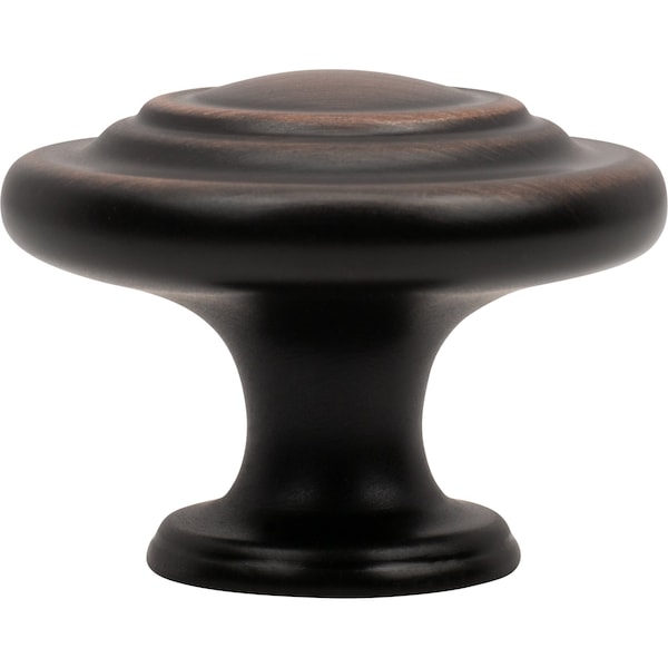 Designperfect 1-5/16 Diameter Round Cabinet Knob, Brushed Oil Rubbed Bronze - DPA-R38KORB