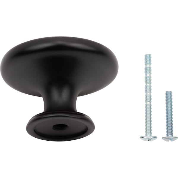 Designperfect 1-5/16 Diameter Round Cabinet Knob, Brushed Oil Rubbed Bronze - DPA-R38KORB