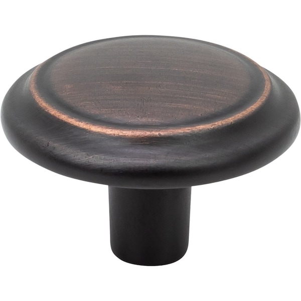 Designperfect 1-1/4 Diameter Round Cabinet Knob, Brushed Oil Rubbed Bronze, 10PK - DPA10R92KORB