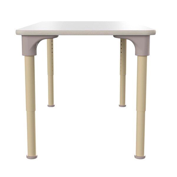 Flash Furniture 23.5 in W, 47 in L, 23 in H, Beechwood, Birch Plywood, Steel, Beech/White - MK-ME088026-GG