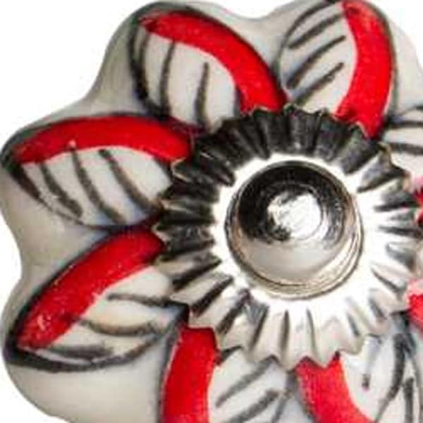 Homeroots Ceramic & Metal Multi Color Knob; Pack of 12 - 1.5 x 1.5 x 1.5 in. - 358130