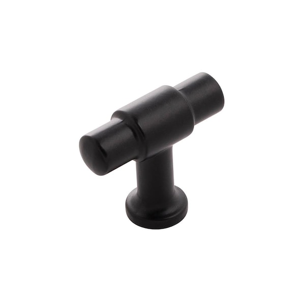 Gan Eden 1.62 x 0.62 in. T-Knob, Matte Black - GA1554880
