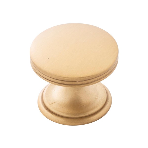 Gan Eden 1.37 in. Knob with Screws, Brushed Gold Brass - GA1629524