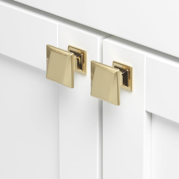 Gliderite Hardware 1-1/4 in. Square Twisted Knob Champagne Gold - 5865-CHPG-1