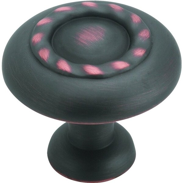 Amerock Cabinet Knob, 1-1/16 in Projection, Zinc, Oil-Rubbed Bronze - BP1585ORB