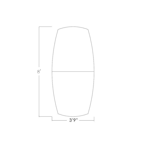 Skutchi Designs Arc Boat 45 in W, 96 in L, Black - HAR-ABOT-48X96-DOU-U999ST19