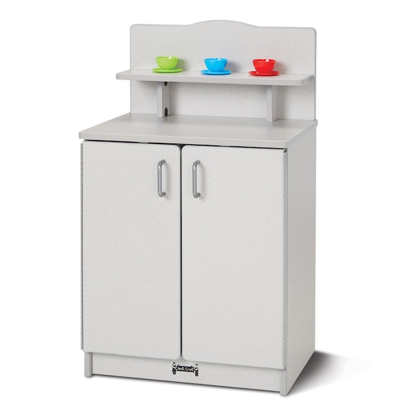 Jonti-Craft Rainbow Accents Culinary Creations Kitchen Cupboard, Gray - 2407JCWW000