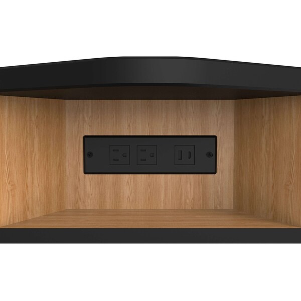National Public Seating 6-Person Workstation, Phenolic Top, Cabinet Base, Book Boxes, Power Strips - WSHP-CBP
