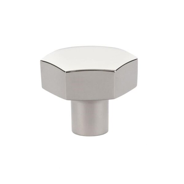 Patioplus 1.5 in. Mod Hex Cabinet Knob, Bright Nickel - PA1633585