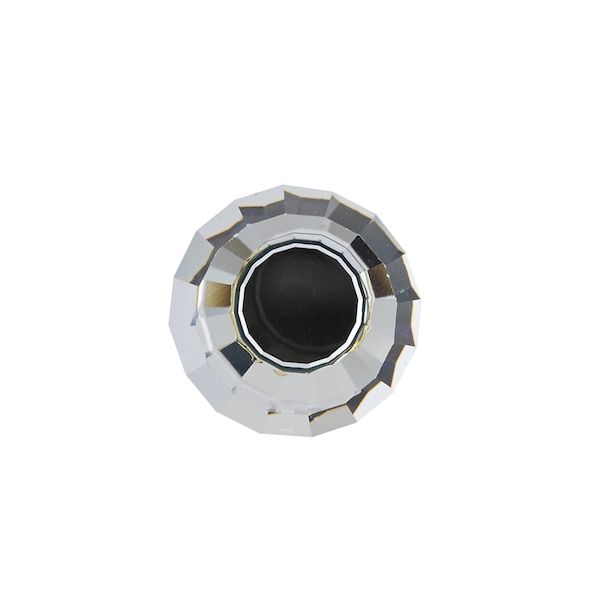 Richelieu 3/4 in (19 mm) Clear, Brushed Nickel Traditional Metal, Swarovski Crystal  Cabinet Knob - BP27619511