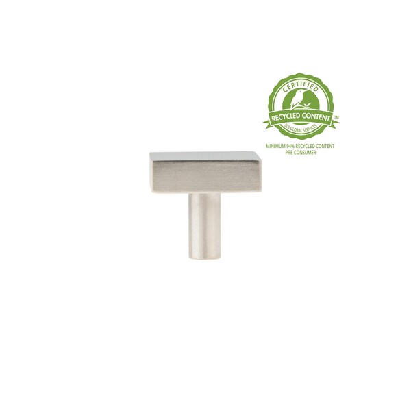 Richelieu 1 1/4 in (32 mm) x 1 1/4 in (32 mm) Brushed Nickel Contemporary Cabinet Knob - BP52155125195