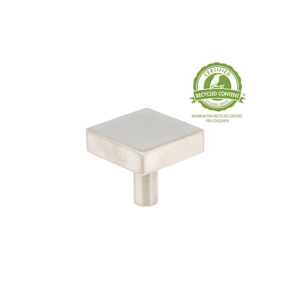 Richelieu 1 1/4 in (32 mm) x 1 1/4 in (32 mm) Brushed Nickel Contemporary Cabinet Knob - BP52155125195