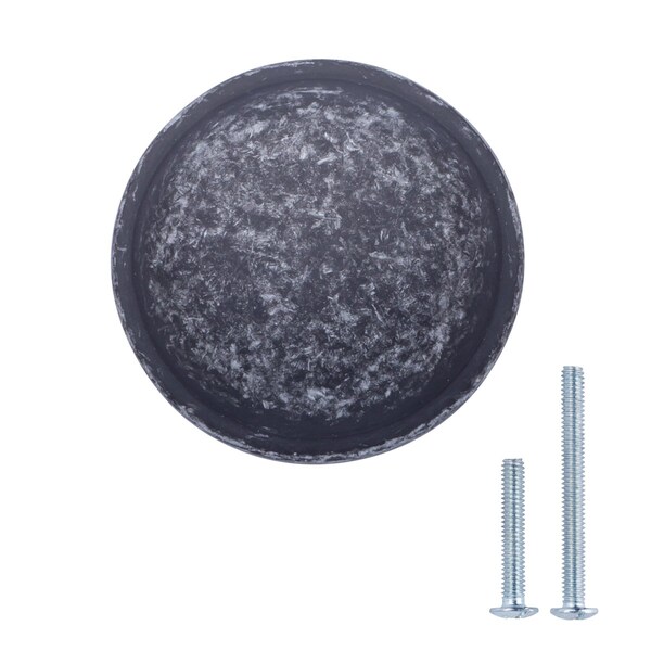 South Main Hardware Mushroom Cabinet Knob, 1.19" Diameter, Antique Silver, 10PK - SH2811-AS-10