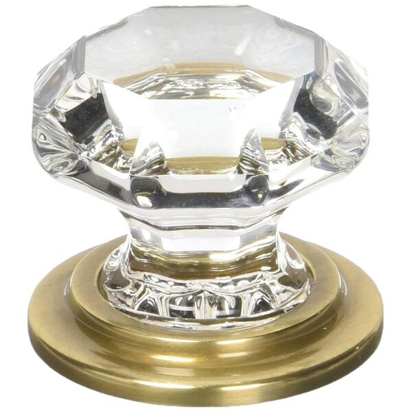 Patioplus Old Town Clear 1.75 in. Cabinet Knob, French Antique Brass - PA2006800