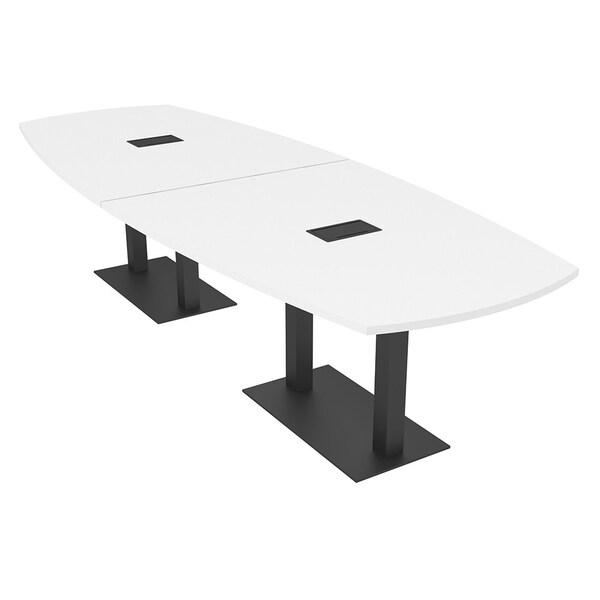 Skutchi Designs Arc Boat 45 in W, 120 in L, White - HAR-ABOT-48X120-DOU.BK-W960-EBLK