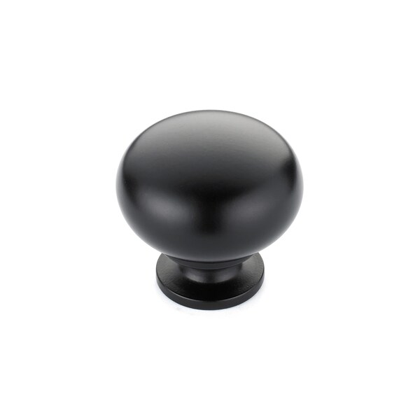 Richelieu 1 1/4 in (32 mm) Matte Black Traditional Brass, Hollow Metal Cabinet Knob - BP4923900