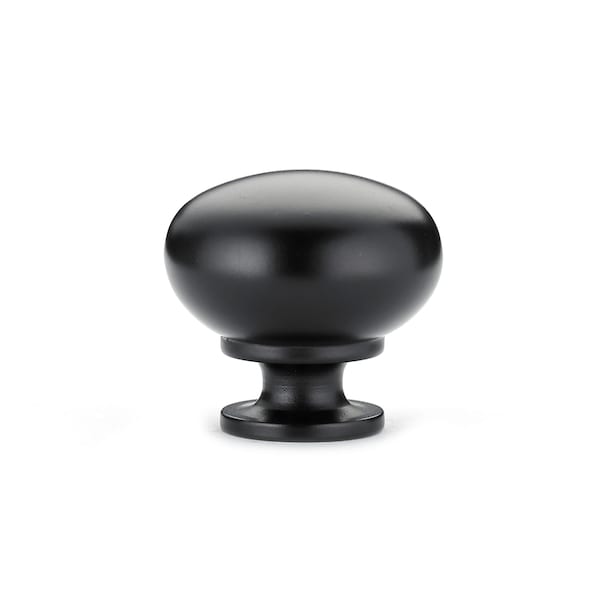 Richelieu 1 1/4 in (32 mm) Matte Black Traditional Brass, Hollow Metal Cabinet Knob - BP4923900