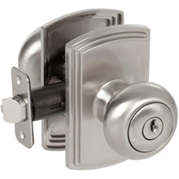 Classic Accessories Santo Knob - Entrance, Satin Nickel - VE274596