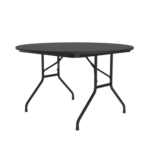 Correll Round Commerical Folding Utility Table, 48" Dia. W, 29" H, High Pressure Laminate Top - CF48PX-07