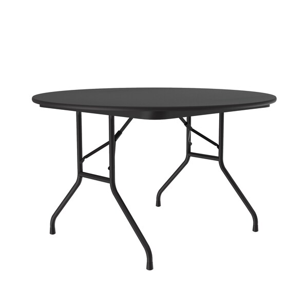 Correll Round Commerical Folding Utility Table, 48" Dia. W, 29" H, High Pressure Laminate Top - CF48PX-07