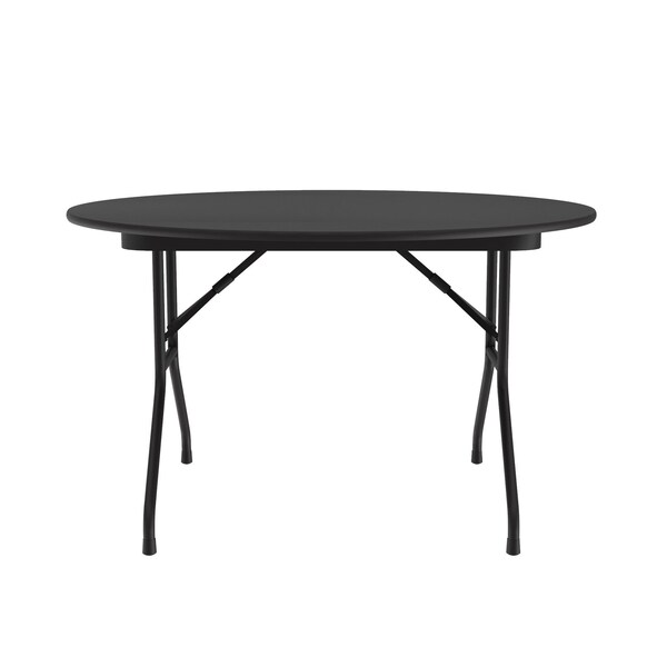 Correll Round Commerical Folding Utility Table, 48" Dia. W, 29" H, High Pressure Laminate Top - CF48PX-07