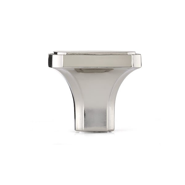 Richelieu 1 3/8 in. X 1 3/8 in. (35 mm x 35 mm) Polished Nickel Transitional Metal Cabinet Knob - BP77035180