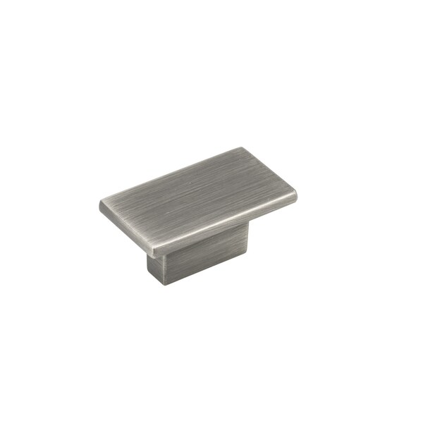 Richelieu 1 9/16 in (40 mm) x 7/8 in (22 mm) Antique Nickel Contemporary Cabinet Knob - BP8102116143