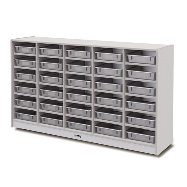 Jonti-Craft Rainbow Accents 30 Paper-Tray Mobile Storage, with Paper-Trays, Gray - 0931JCWW000