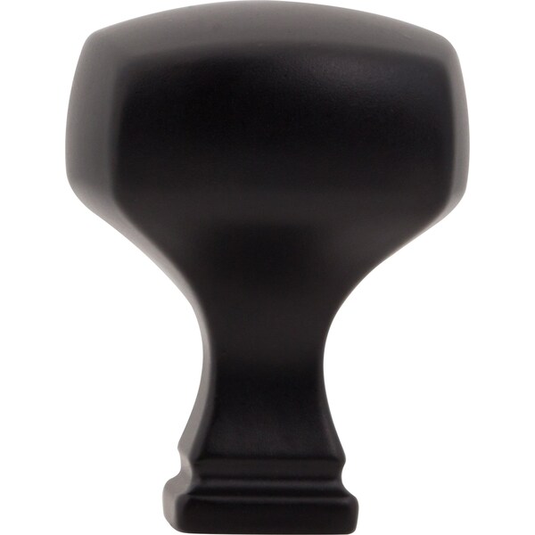 Jeffrey Alexander 1-1/8" Overall Length Matte Black Square Audrey Cabinet Knob - 278MB