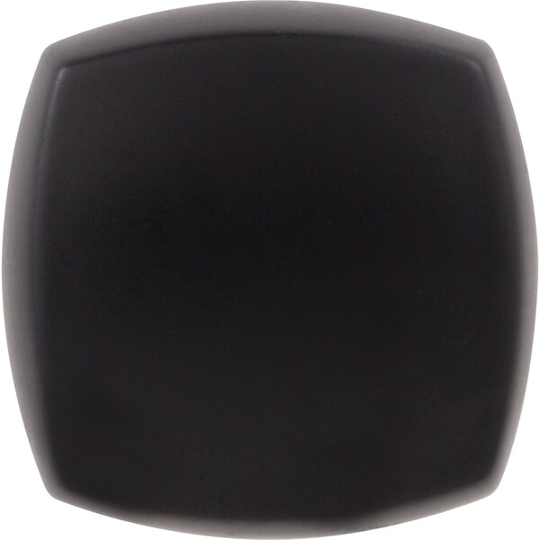 Jeffrey Alexander 1-1/8" Overall Length Matte Black Square Audrey Cabinet Knob - 278MB