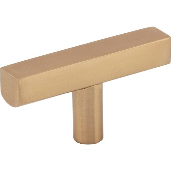 Jeffrey Alexander 2-1/4" Satin Bronze Dominique Cabinet "T" Knob - 845TL-SBZ
