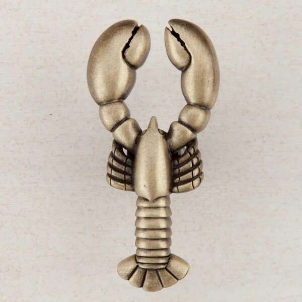 Acorn Mfg Artisan Collection Lobster Knob, Antique Brass - DP8AP